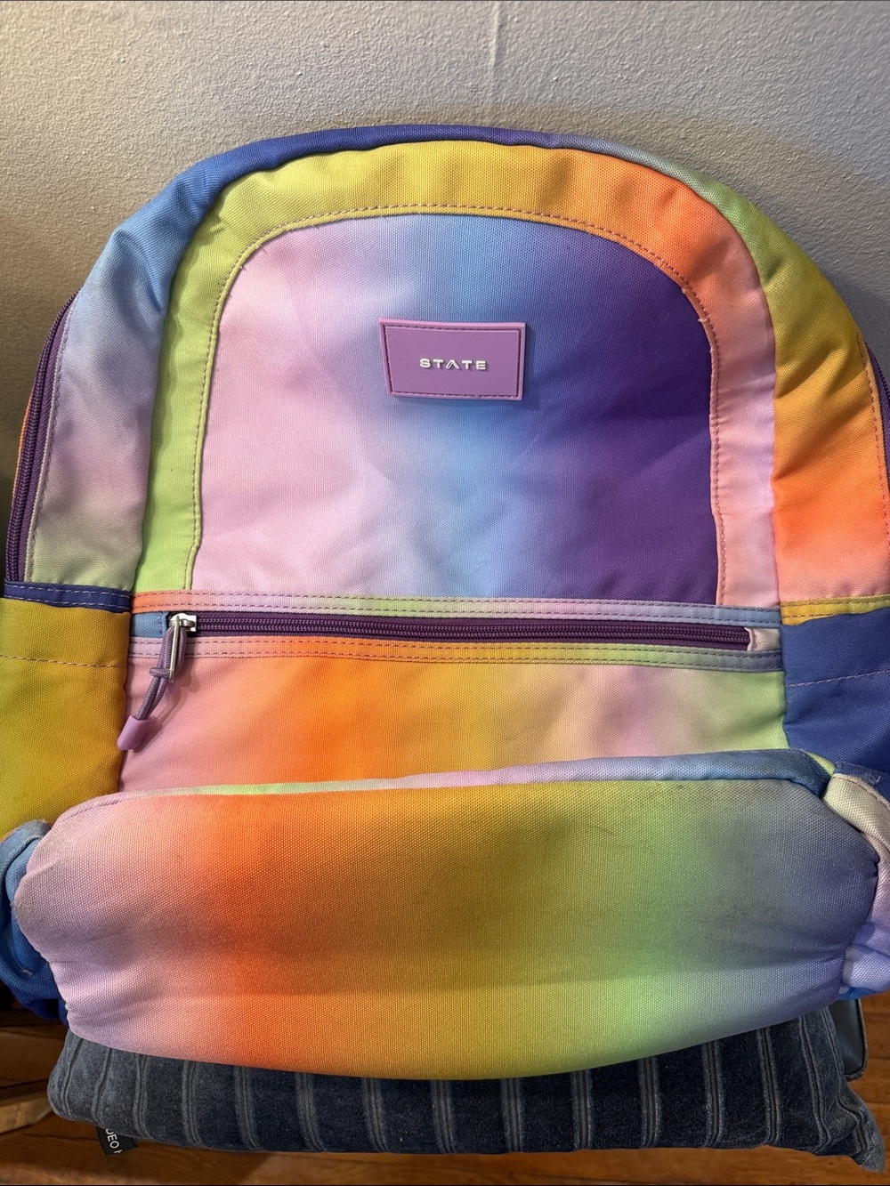 STATE Ombre Rainbow Backpack - Purple, Blue, Green, Yellow, Orange - Picture 13 of 13